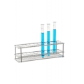 Porta provette acciaio inox lucidato dim.mm 130x50x70 posti 12 (2x 6) Ø mm 16 - 10170